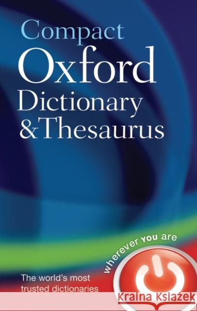 Compact Oxford Dictionary & Thesaurus Oxford Languages 9780199558476 Oxford University Press