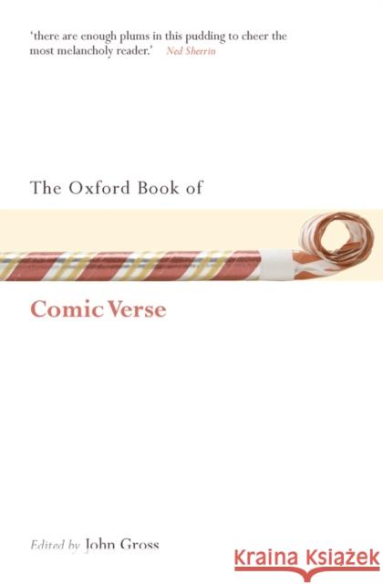 The Oxford Book of Comic Verse John Gross 9780199561612 0