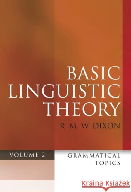 Grammatical Topics Dixon, R. M. W. 9780199571086 0