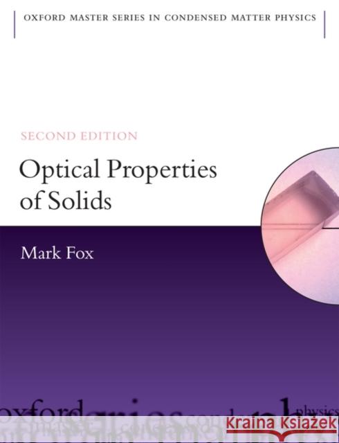 Optical Properties of Solids  Fox 9780199573363 0