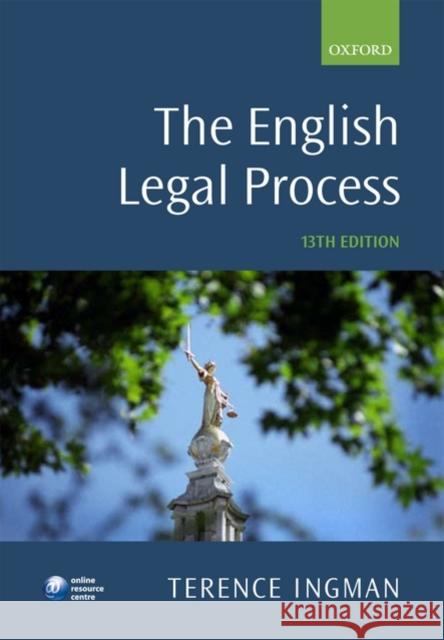 The English Legal Process Terence Ingman 9780199581948 0