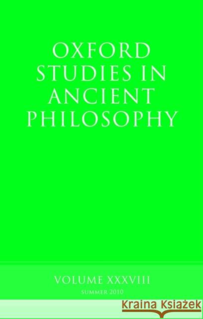 Oxford Studies in Ancient Philosophy Inwood, Brad 9780199586806