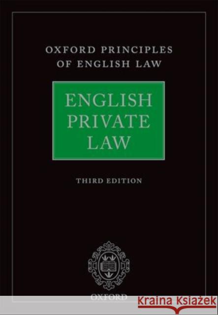 English Private Law Burrows, Andrew 9780199661770