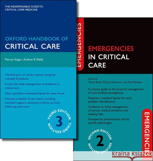 Oxford Handbook of Critical Care Third Edition and Emergencies in Critical Care Second Edition Pack Andrew Singer 9780199692804