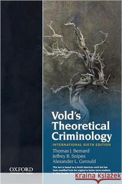 Vold's Theoretical Criminology Thomas J Bernard 9780199764884