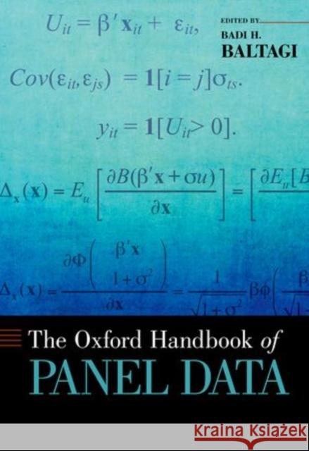 The Oxford Handbook of Panel Data Badi H Baltagi 9780199940042 OXFORD UNIVERSITY PRESS ACADEM