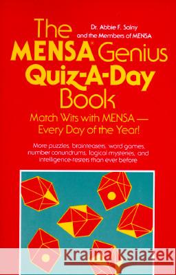 The Mensa Genius Quiz-A-Day Book  Mensa 9780201135497 0
