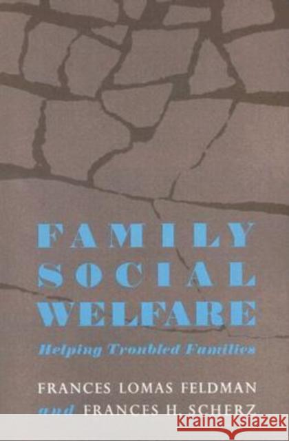 Family Social Welfare : Helping Troubled Families Frances Lomas Feldman Frances H. Scherz 9780202309064 Aldine