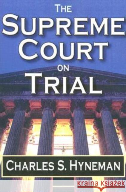 The Supreme Court on Trail Listokin, David 9780202309927 Aldine