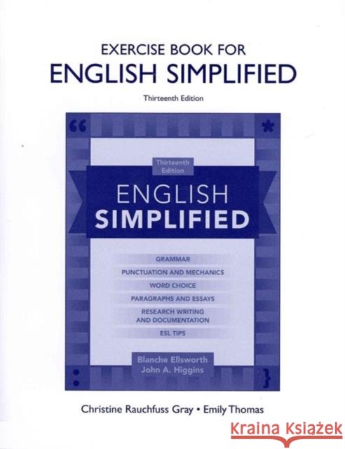 English Simplified: Exercise Book Ellsworth, Blanche 9780205074822