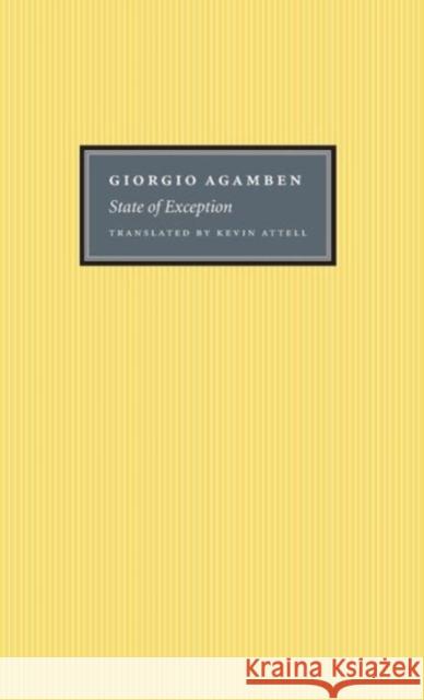 State of Exception Agamben, Giorgio 9780226009247