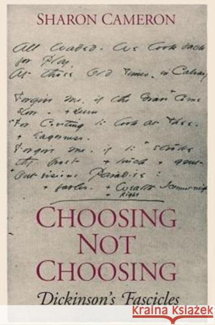 Choosing Not Choosing Sharon Cameron 9780226092348 University of Chicago Press