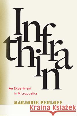 Infrathin: An Experiment in Micropoetics Marjorie Perloff 9780226712635 University of Chicago Press