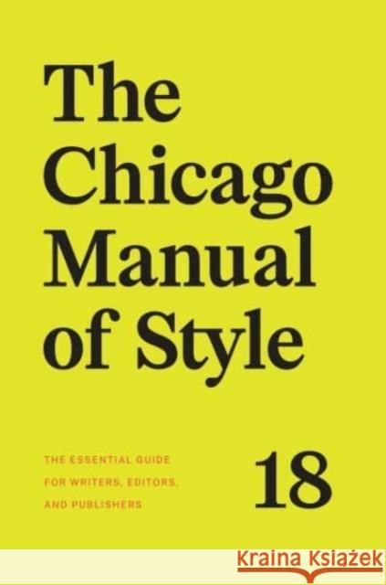 The Chicago Manual of Style, 18th Edition The University of Chicago Press Editoria 9780226817972