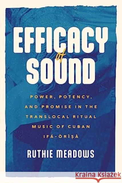 Efficacy of Sound Ruthie Meadows 9780226828954 The University of Chicago Press