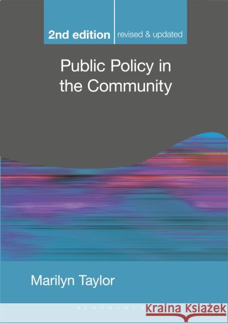 Public Policy in the Community Marilyn Taylor 9780230242654