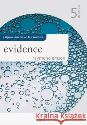 Evidence Raymond N Emson 9780230272682 0
