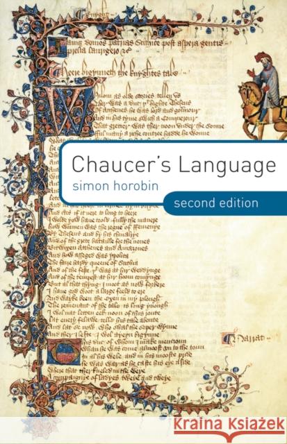 Chaucer's Language Simon Horobin 9780230293793