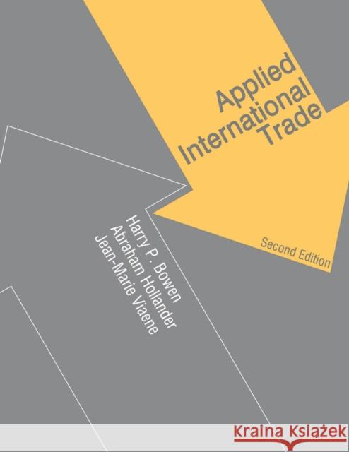 Applied International Trade Harry P Bowen 9780230521544 PALGRAVE MACMILLAN