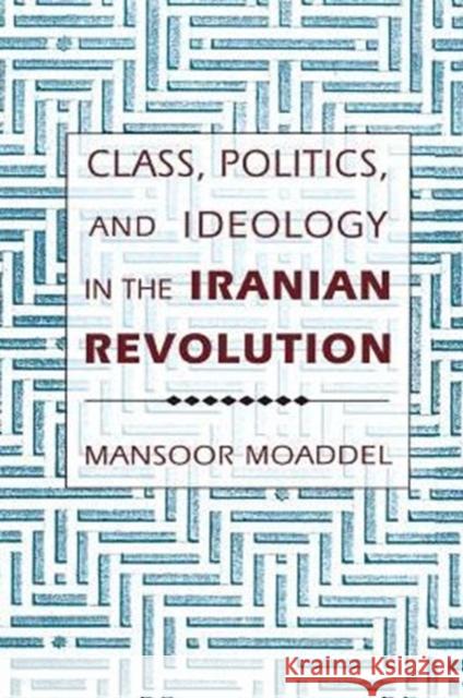 Class, Politics, and Ideology in the Iranian Revolution Mansoor Moaddel 9780231078672 Columbia University Press
