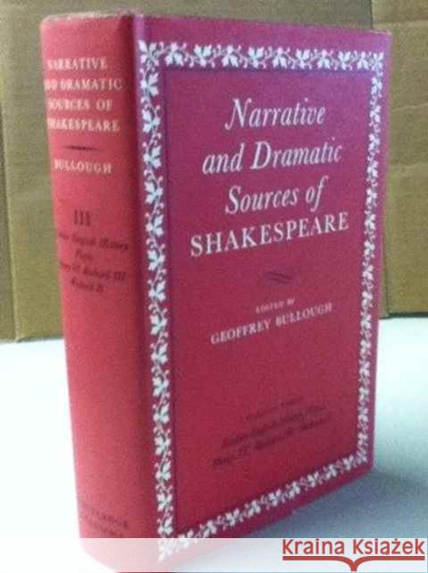 Narrative and Dramatic Sources of Shakespeare: Romances Bullough, Geoffrey 9780231088961 Columbia University Press