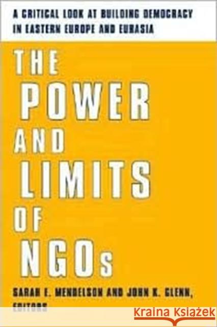 The Power and Limits of Ngos: A Critical Look at Building Democracy in Eastern Europe and Eurasia Mendelson, Sarah 9780231124904 Columbia University Press