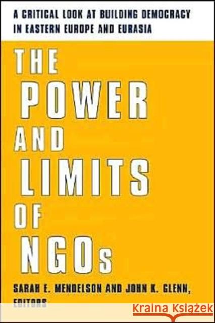 The Power and Limits of NGOs: A Critical Look at Building Democracy in Eastern Europe and Eurasia Mendelson, Sarah 9780231124911 Columbia University Press
