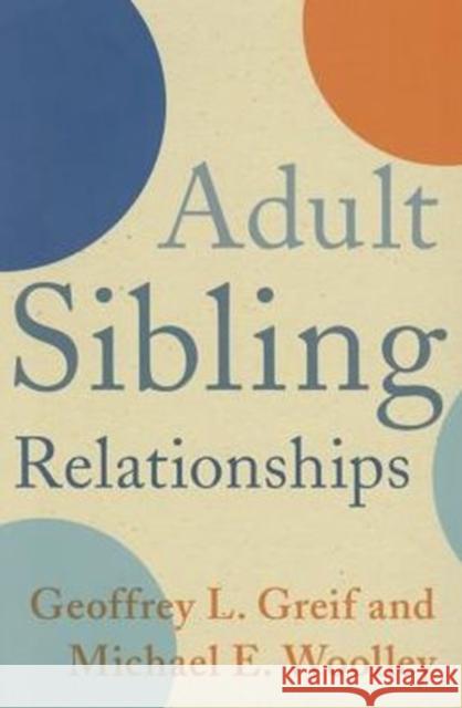 Adult Sibling Relationships Geoffrey L. Greif Michael E. Woolley 9780231165167 Columbia University Press
