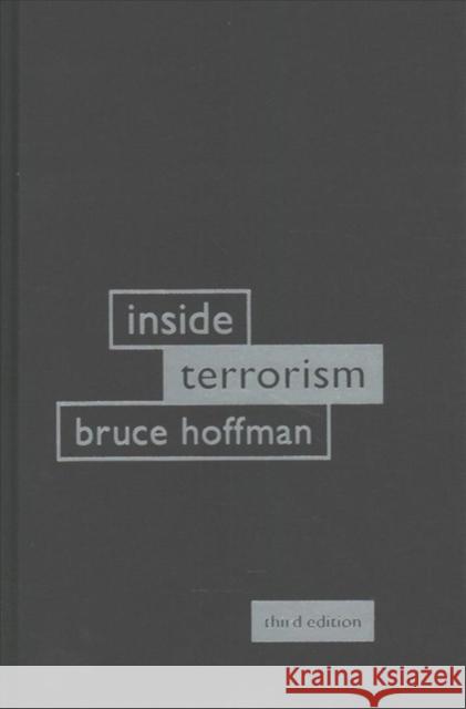 Inside Terrorism Bruce Hoffman 9780231174763