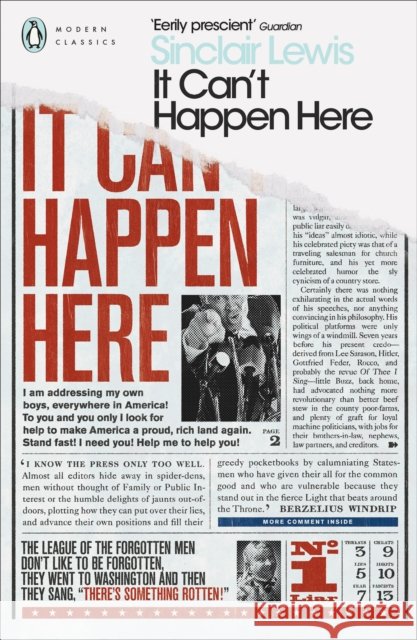 It Can't Happen Here Sinclair Lewis 9780241310663 Penguin Books Ltd