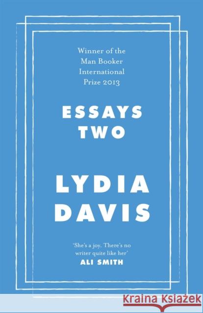 Essays Two Lydia Davis 9780241554654