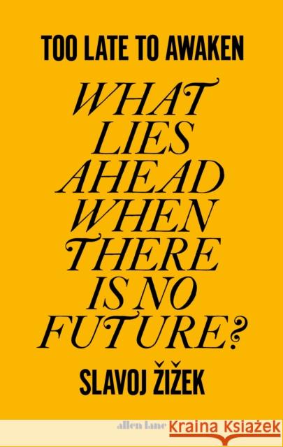 Too Late to Awaken: What Lies Ahead When There is No Future? Slavoj Zizek 9780241651759 Penguin Books Ltd