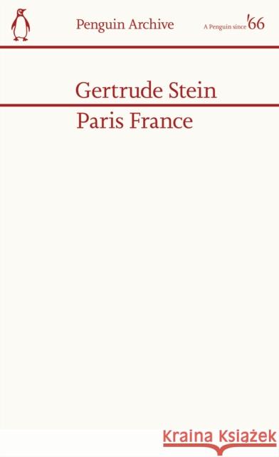 Paris France Gertrude Stein 9780241746806