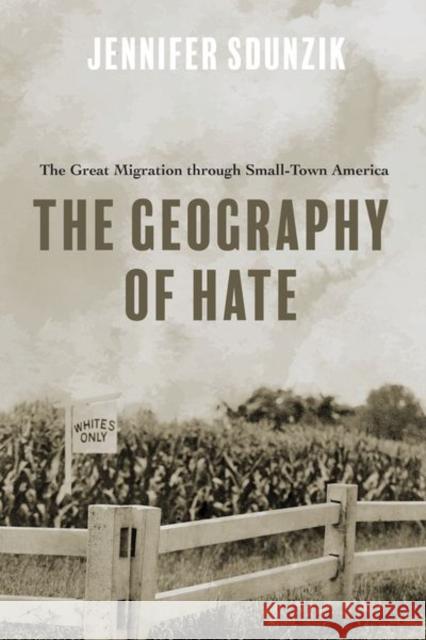 The Geography of Hate: The Great Migration Through Small-Town America Jennifer Sdunzik 9780252045424 University of Illinois Press