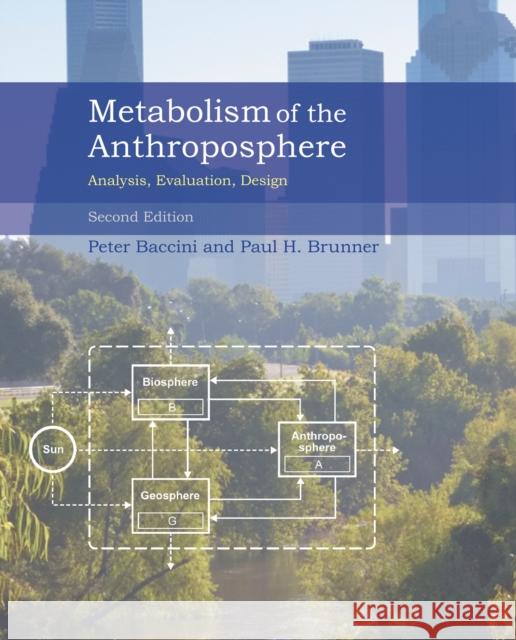 Metabolism of the Anthroposphere: Analysis, Evaluation, Design Paul H. (Vienna University of Technology) Brunner 9780262016650