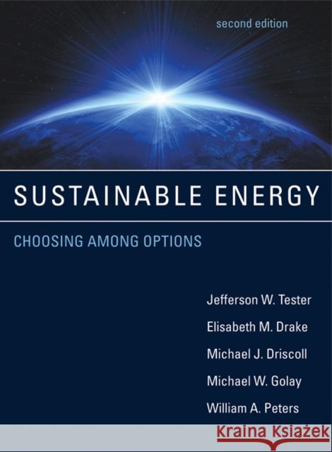 Sustainable Energy: Choosing Among Options William A. (Inst For Soldier Nanotechology Executive Director, Massachusetts Institute of Technology) Peters 9780262017473 MIT Press Ltd