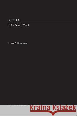 Q.E.D.: MIT in World War II Mit Press 9780262523646