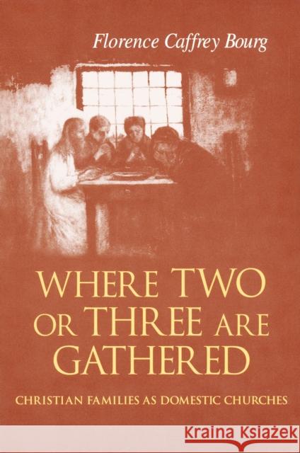 Where Two Or Three Are Gathered : Christian Families as Domestic Churches Florence Caffrey Bourg 9780268021795 University of Notre Dame Press