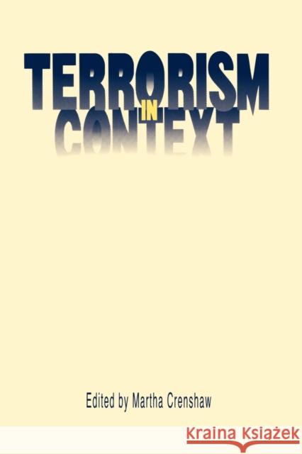 Terrorism in Context Martha Crenshaw 9780271010151