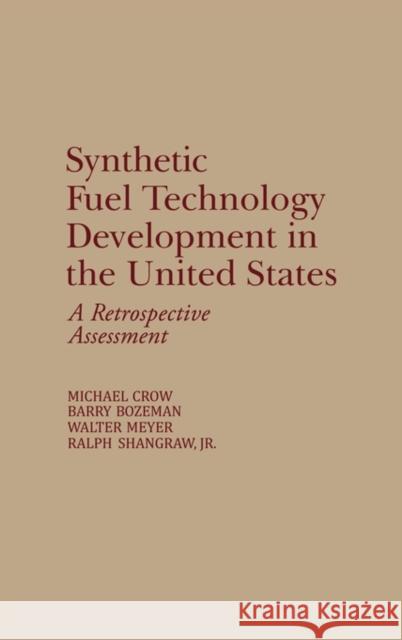 Synthetic Fuel Technology Development in the United States: A Retrospective Assessment Bozeman, Barry 9780275930837 Praeger Publishers