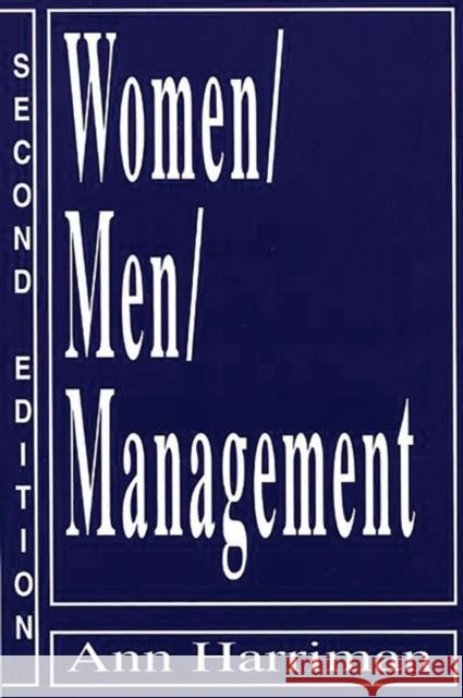 Women/Men/Management Harriman, Ann 9780275946852