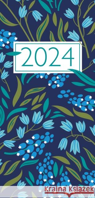 Church Pocket Book and Diary 2024 Navy Floral with Lectionary SPCK 9780281089598