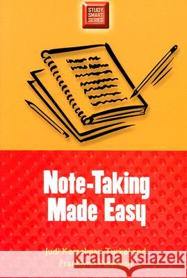 Note-Taking Made Easy Judi Kesselman-Turkel 9780299191542 0