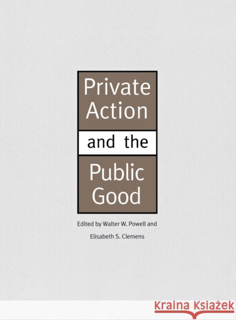 Private Action and the Public Good Walter W. Powell Elisabeth S. Clemens 9780300064490 Yale University Press