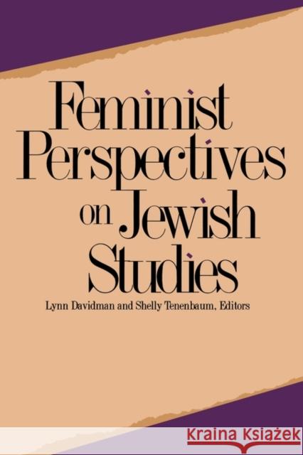 Feminist Perspectives on Jewish Studies Lynn Davidman Shelly Tenenbaum Lynn Davidman 9780300068672 Yale University Press
