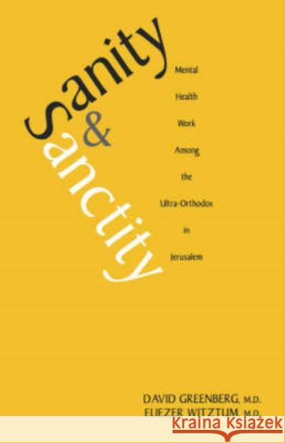 Sanity and Sanctity: Mental Health Work Among the Ultra-Orthodox in Jerusalem Greenberg, David 9780300071917 Yale University Press