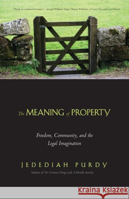 Meaning of Property: Freedom, Community, and the Legal Imagination Purdy, Jedediah 9780300171440