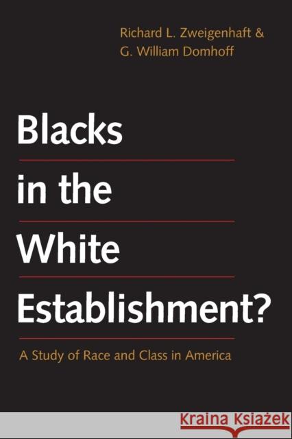 Blacks in the White Establishment?: A Study of Race and Class in America Zweigenhaft, Richard 9780300209822 John Wiley & Sons