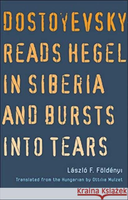 Dostoyevsky Reads Hegel in Siberia and Bursts Into Tears Laszlo F. Foldenyi Ottilie Mulzet 9780300258455 Yale University Press