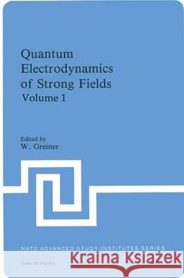 Quantum Electrodynamics of Strong Fields Hold, Greiner W. 9780306410109 Plenum Publishing Corporation